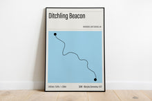 Load image into Gallery viewer, Ditchling Beacon Strava Print
