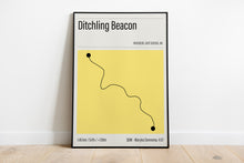 Load image into Gallery viewer, Ditchling Beacon Strava Print
